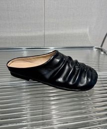 【shoes 365】ギャザーデザインフラットミュール (SS)