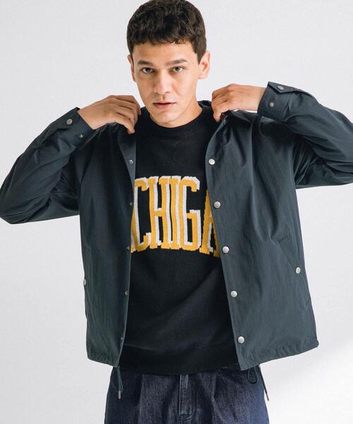 URBAN RESEARCH Sonny Label（アーバンリサーチサニーレーベル）の「撥水シャツカーディガン（シャツ/ブラウス・メンズ・ベージュ系その他/オフホワイト/ネイビー/ブラック・MEDIUM/LARGE）」の4枚目の写真