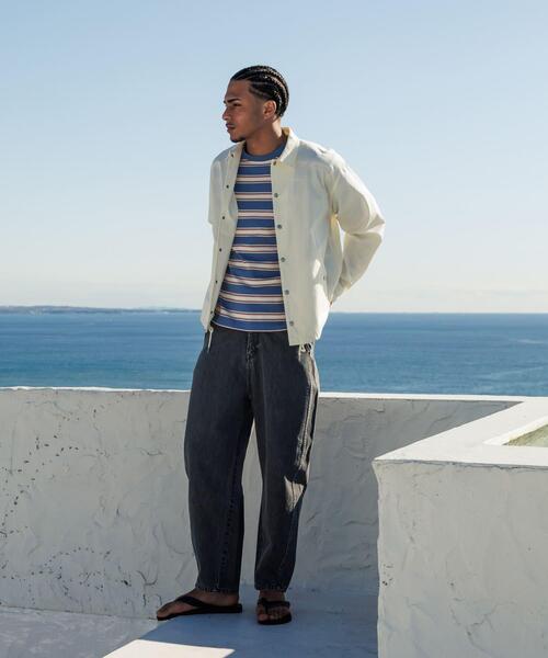 URBAN RESEARCH Sonny Label（アーバンリサーチサニーレーベル）の「撥水シャツカーディガン（シャツ/ブラウス・メンズ・ベージュ系その他/オフホワイト/ネイビー/ブラック・MEDIUM/LARGE）」の5枚目の写真