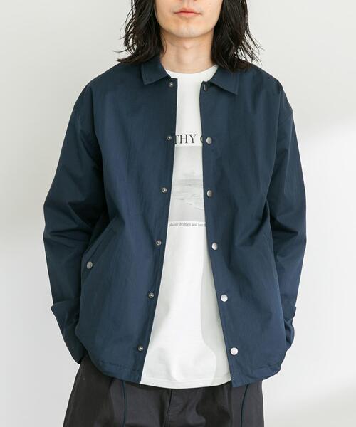 URBAN RESEARCH Sonny Label(アーバンリサーチサニーレーベル)の「撥水シャツカーディガン(シャツ/ブラウス・メンズ・ベージュ系その他/オフホワイト/ネイビー/ブラック・MEDIUM/LARGE)」の9枚目の写真