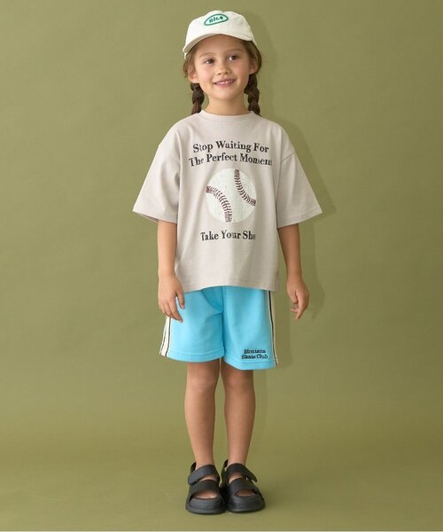 b・ROOM（ビールーム）の「4分丈サイドラインスウェットパンツ（その他パンツ・キッズ・トップグレー/ターコイズブルー/レモンイエロー/バイオレット/ブラック/オートミール・110cm/130cm/140cm/150cm/100cm/120cm）」の21枚目の写真