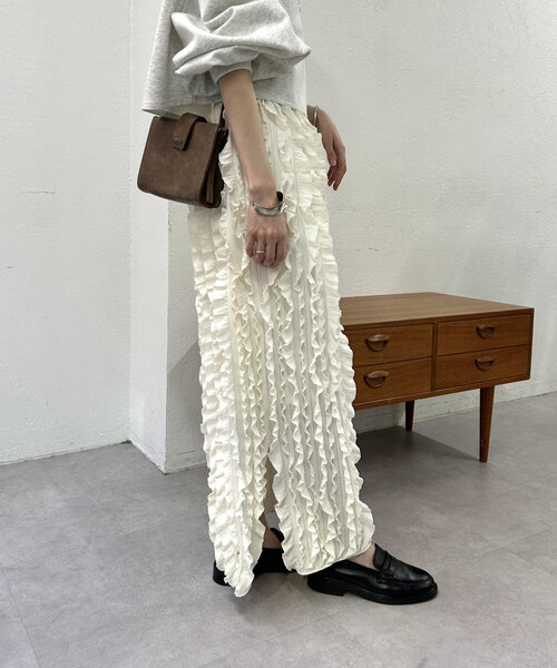 プトマヨ　フリルストライプスカート プトマヨ フリルストライプスカート スカート - closet child