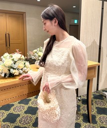 MYMOOD.（マイムード）の「新色追加【お気に入り10000越え♪】ラウンドネックシアーロングワンピース ドレス 結婚式お呼ばれオケージョンパーティー（ドレス）」