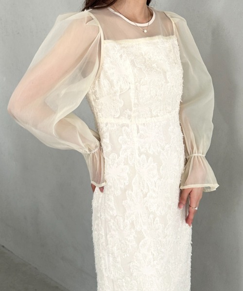 MYMOOD.(マイムード)の「【お気に入り10000越え♪】ラウンドネックシアーロングワンピース ドレス 結婚式お呼ばれオケージョンパーティー(ドレス・レディース・ブラック/グレー/ネイビー/アイボリー/ピンク・FREE)」の18枚目の写真