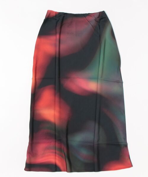 Desigual（デシグアル）の「カラフルブラープリントミディスカート ステイン柄 ブラック（スカート・レディース・レッド・XS/S/M/L/XL）」の2枚目の写真