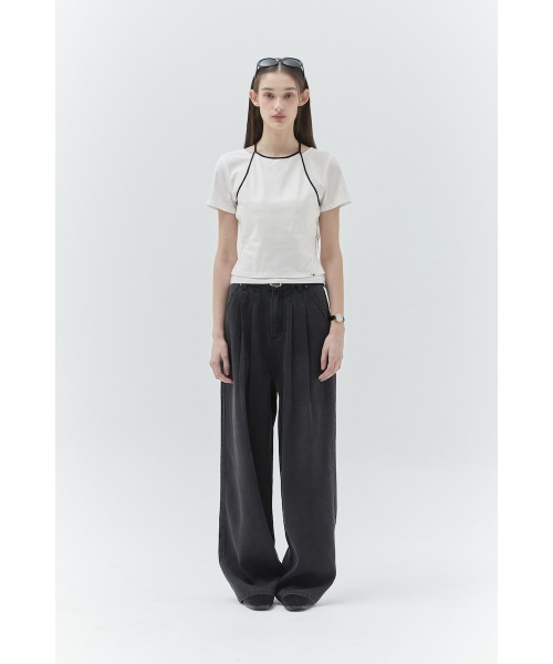 KIRSH(キルシー)の「KIRSH PLAIN DOUBLE LAYERED T-SHIRT キルシー プレーン ダブル レイヤード Tシャツ(Tシャツ/カットソー・レディース・ホワイト/レッド/ブラック・ONE SIZE)」の10枚目の写真