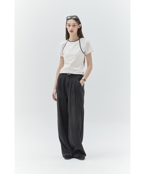 KIRSH(キルシー)の「KIRSH PLAIN DOUBLE LAYERED T-SHIRT キルシー プレーン ダブル レイヤード Tシャツ(Tシャツ/カットソー・レディース・ホワイト/レッド/ブラック・ONE SIZE)」の13枚目の写真