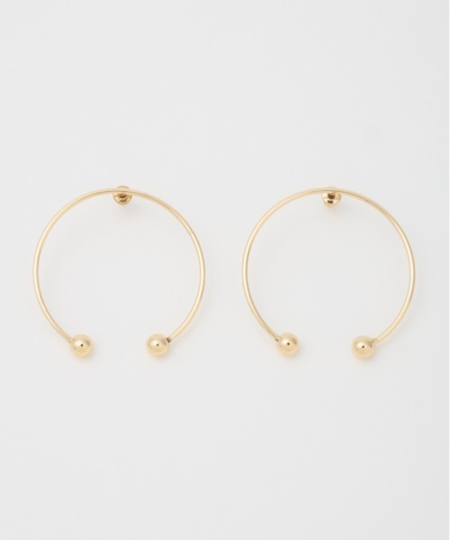 SLY(スライ)の「CIRCULAR BARBELL BIG P/EARRING サーキュラー バーベル ビッグ ピアス(ピアス(両耳用)・レディース・ゴールド/シルバー・FREE)」の2枚目の写真