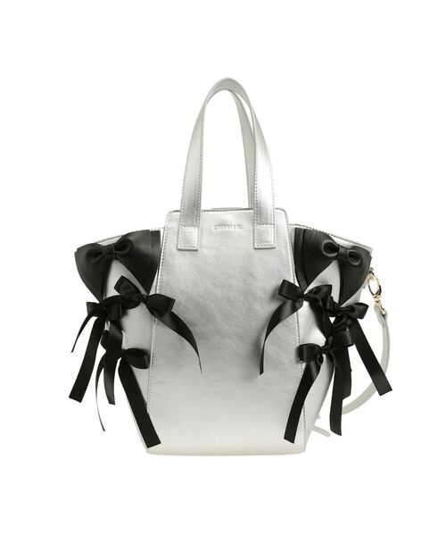 CALNAMUR（カルナムール）の「RIBBON BAG／リボンバッグ（ハンドバッグ・レディース・ブラック/シルバー・FREE）」の12枚目の写真