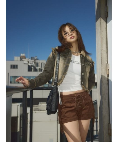 LAGUA GEM(ラグアジェム)の「FRILL ショルダーバッグ(ショルダーバッグ・レディース・ブラック/ブラウン・FREE)」の18枚目の写真