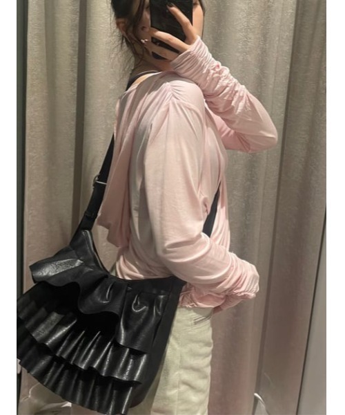 LAGUA GEM(ラグアジェム)の「FRILL ショルダーバッグ(ショルダーバッグ・レディース・ブラック/ブラウン・FREE)」の12枚目の写真