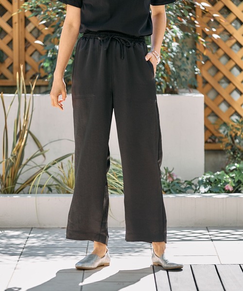 FOUND GOOD（ファウンドグッド）の「サテンイージーパンツ（その他パンツ・レディース・ブルー系2/アイボリー/ブラック/グレー系8・L/M/S）」の2枚目の写真