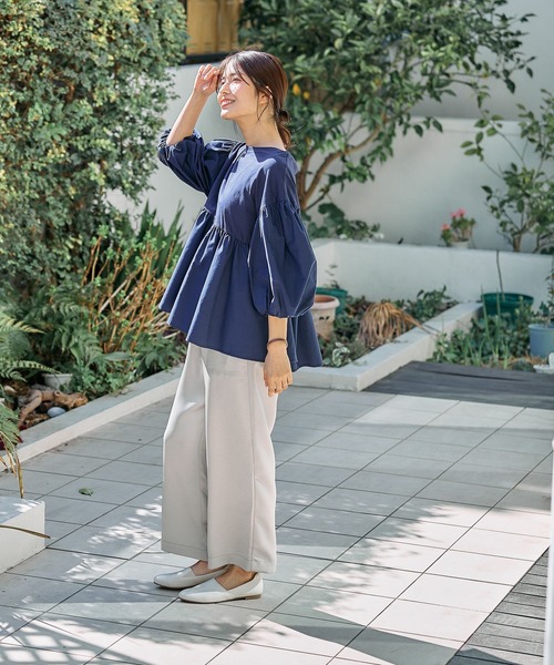 FOUND GOOD（ファウンドグッド）の「サテンイージーパンツ（その他パンツ・レディース・ブルー系2/アイボリー/ブラック/グレー系8・L/M/S）」の6枚目の写真