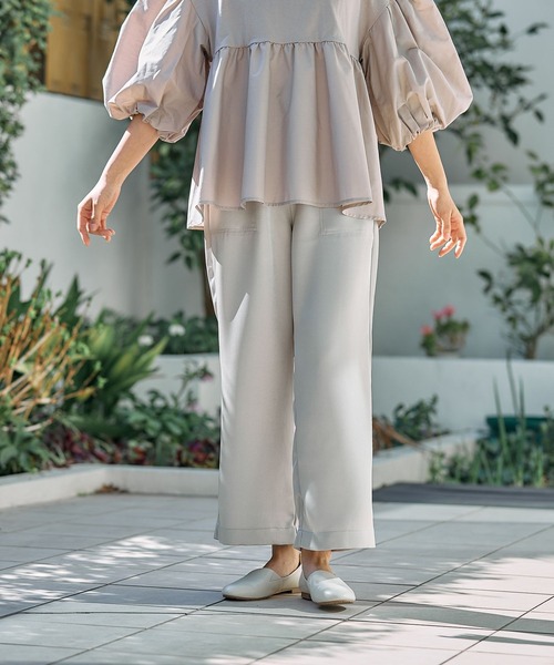 FOUND GOOD（ファウンドグッド）の「サテンイージーパンツ（その他パンツ・レディース・ブルー系2/アイボリー/ブラック/グレー系8・L/M/S）」の12枚目の写真