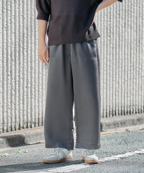 FOUND GOOD（ファウンドグッド）の「サテンイージーパンツ（その他パンツ・レディース・ブルー系2/アイボリー/ブラック/グレー系8・L/M/S）」の21枚目の写真