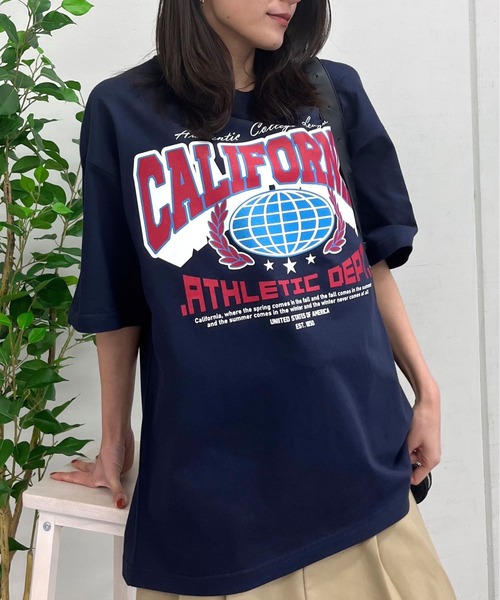 spiritoso(スピリトーゾ)の「【spiritoso】CALIFORNIA ビッグシルエットTシャツ(CP)(Tシャツ/カットソー・レディース・ブラック/ネイビー/ホワイト・L/M)」の17枚目の写真