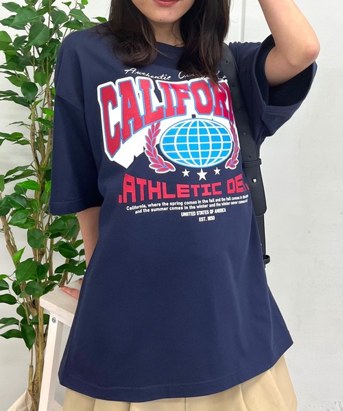 spiritoso(スピリトーゾ)の「【spiritoso】CALIFORNIA ビッグシルエットTシャツ(CP)(Tシャツ/カットソー・レディース・ブラック/ネイビー/ホワイト・L/M)」の16枚目の写真