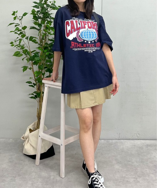 spiritoso(スピリトーゾ)の「【spiritoso】CALIFORNIA ビッグシルエットTシャツ(CP)(Tシャツ/カットソー・レディース・ブラック/ネイビー/ホワイト・L/M)」の14枚目の写真