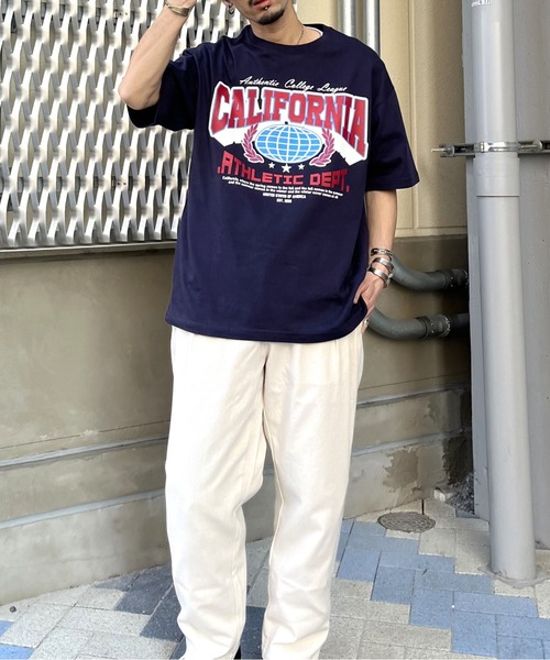 spiritoso(スピリトーゾ)の「【spiritoso】CALIFORNIA ビッグシルエットTシャツ(CP)(Tシャツ/カットソー・レディース・ブラック/ネイビー/ホワイト・L/M)」の8枚目の写真