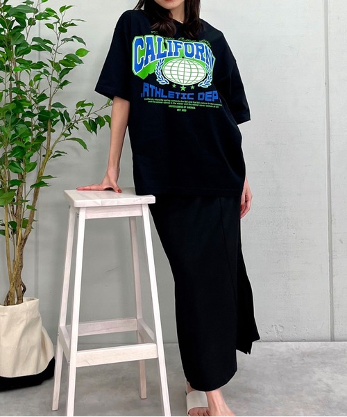 spiritoso(スピリトーゾ)の「【spiritoso】CALIFORNIA ビッグシルエットTシャツ(CP)(Tシャツ/カットソー・レディース・ブラック/ネイビー/ホワイト・L/M)」の5枚目の写真