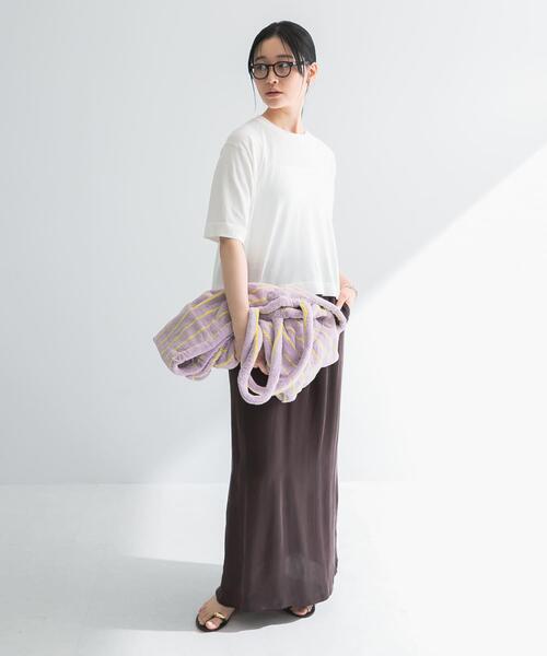 URBAN RESEARCH(アーバンリサーチ)の「new basic ハイゲージニットTシャツ(Tシャツ/カットソー・レディース・レッド/ホワイト/ブラック/ブルー系その他・FREE)」の18枚目の写真