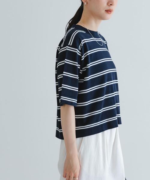 URBAN RESEARCH(アーバンリサーチ)の「new basic ハイゲージニットTシャツ(Tシャツ/カットソー・レディース・レッド/ホワイト/ブラック/ブルー系その他・FREE)」の11枚目の写真