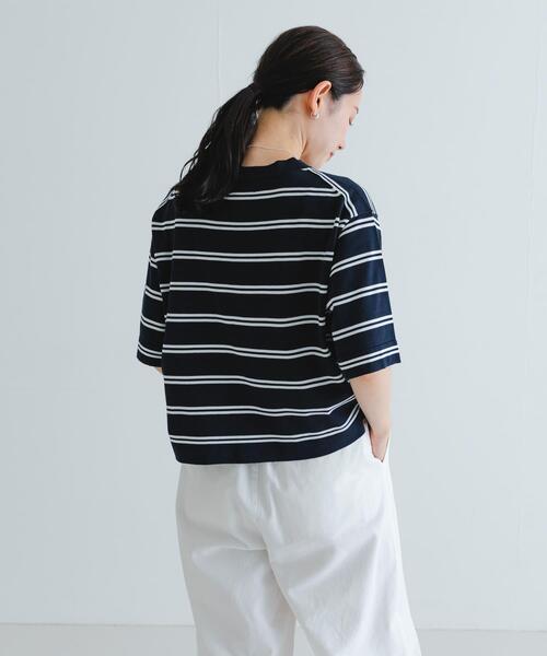 URBAN RESEARCH(アーバンリサーチ)の「new basic ハイゲージニットTシャツ(Tシャツ/カットソー・レディース・レッド/ホワイト/ブラック/ブルー系その他・FREE)」の9枚目の写真