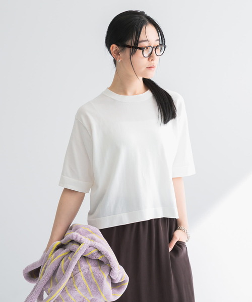 【アーバンリサーチ】new basic　ハイゲージニットTシャツ new basic ハイゲージニットTシャツ（Tシャツ/カットソー