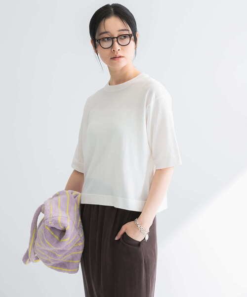 【新品・タグ付き】new basic　ハイゲージニットTシャツ　アーバンリサーチ new basic ハイゲージニットTシャツ（Tシャツ/カットソー