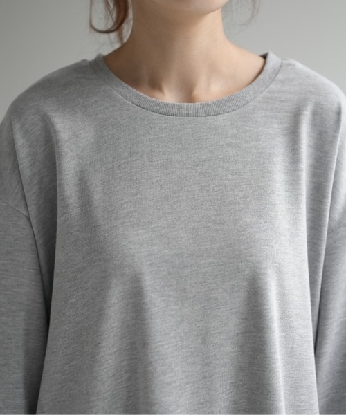 HUG.U（ハグユー）の「レイヤード風Tシャツ（Tシャツ/カットソー・レディース・セージグリーン/ブラック/ダークグレー/ネイビー/ライトグレー・L/M）」の18枚目の写真