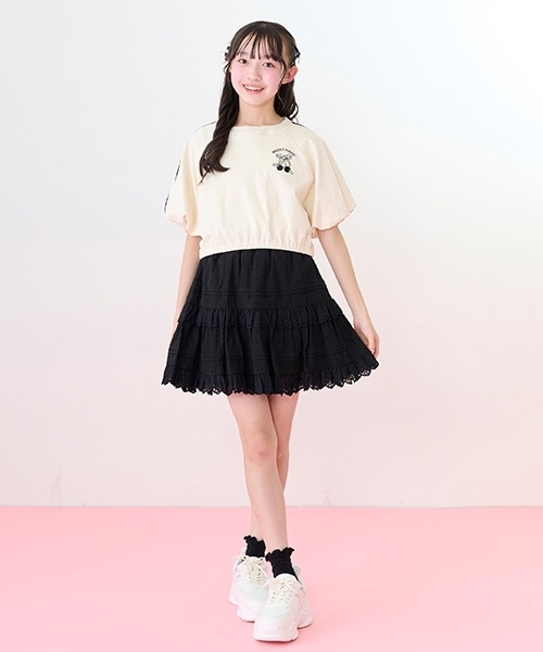 セール】リボンレースティアードスカパン（その他パンツ）｜mezzo