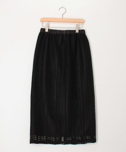 MICO COULIER（ミコクリエ）の「変わり編みレーススカート（スカート・レディース・オフホワイト/ブラック・36/38）」の12枚目の写真