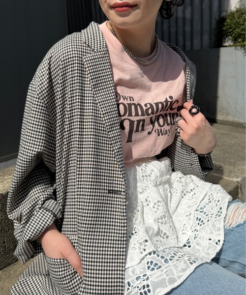 Kastane（カスタネ）の「【新色追加/カラバリ豊富】カットオフロゴタンク（タンクトップ・レディース・アイボリー/ピンク/グリーン/アイボリー系/ホワイト系その他2/ホワイト系その他3/オフホワイト・FREE）」の17枚目の写真