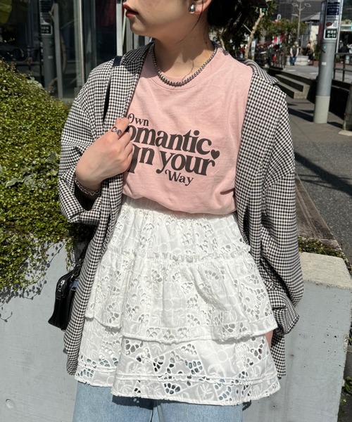 Kastane（カスタネ）の「【新色追加/カラバリ豊富】カットオフロゴタンク（タンクトップ・レディース・アイボリー/ピンク/グリーン/アイボリー系/ホワイト系その他2/ホワイト系その他3/オフホワイト・FREE）」の16枚目の写真