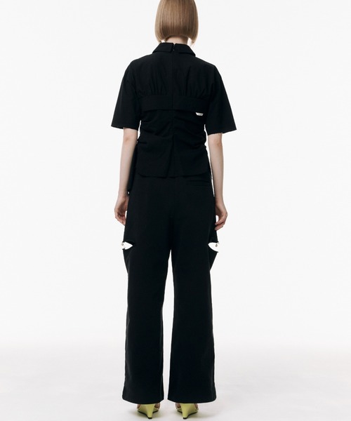 JOSE MOON（ジョゼムーン）の「ARRANGE LAYERED ROBE SHIRT/アレンジレイヤードローブシャツ（シャツ/ブラウス・レディース・ブラック/ホワイト・FREE）」の3枚目の写真
