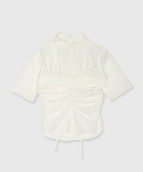 JOSE MOON ARRANGE LAYERED ROBE SHIRT