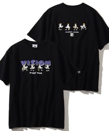 【VISION STREET WEAR/ヴィジョンストリートウェア】オーバーサイズ ゴーストスケーターズ発泡プリント 半袖Tシャツ