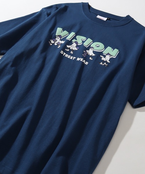 VISION STREET WEAR(ヴィジョンストリートウェア)の「【VISION STREET WEAR/ヴィジョンストリートウェア】オーバーサイズ ゴーストスケーターズ発泡プリント 半袖Tシャツ(Tシャツ/カットソー・メンズ・ブラック/ホワイト/ブルー・L/M/LL)」の7枚目の写真