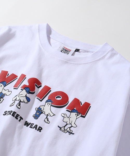 VISION STREET WEAR(ヴィジョンストリートウェア)の「【VISION STREET WEAR/ヴィジョンストリートウェア】オーバーサイズ ゴーストスケーターズ発泡プリント 半袖Tシャツ(Tシャツ/カットソー・メンズ・ブラック/ホワイト/ブルー・L/M/LL)」の5枚目の写真