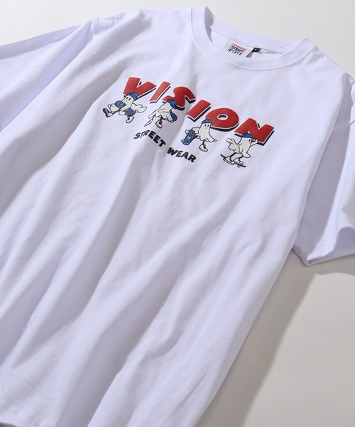 VISION STREET WEAR(ヴィジョンストリートウェア)の「【VISION STREET WEAR/ヴィジョンストリートウェア】オーバーサイズ ゴーストスケーターズ発泡プリント 半袖Tシャツ(Tシャツ/カットソー・メンズ・ブラック/ホワイト/ブルー・L/M/LL)」の11枚目の写真