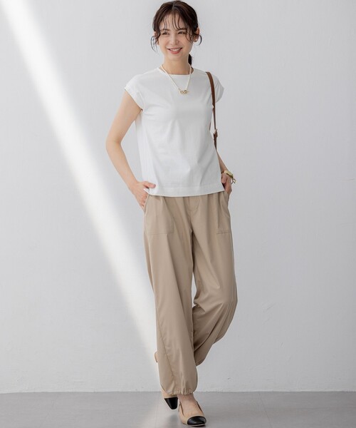 組曲 L(クミキョク オオキイサイズ)の「プライスフレンチスリーブカットソー(Tシャツ/カットソー・レディース・アイボリー系/ブラック系/グレー系・6/5)」の16枚目の写真