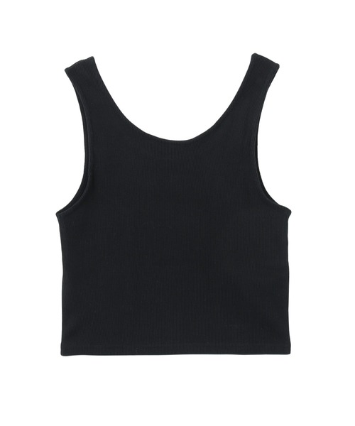 X-girl(エックスガール)の「MILLS LOGO TANK TOP(タンクトップ・レディース・ブラック/ホワイト・S/M)」の3枚目の写真