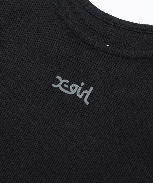 X-girl(エックスガール)の「MILLS LOGO TANK TOP(タンクトップ・レディース・ブラック/ホワイト・S/M)」の6枚目の写真