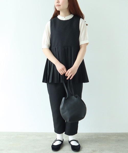 bulle de savon（ビュルデサボン）の「つぶつぶジャカード パンツ（その他パンツ・レディース・ブラック・FREE）」の5枚目の写真