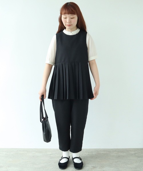 bulle de savon（ビュルデサボン）の「つぶつぶジャカード パンツ（その他パンツ・レディース・ブラック・FREE）」の9枚目の写真