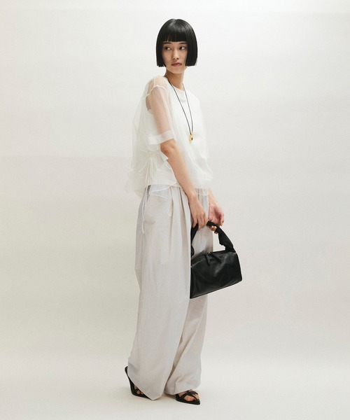 ADAM ET ROPE'(アダムエロペ)の「【定番人気】撥水ナイロンイージーパンツ(その他パンツ・レディース・ブラック/オフホワイト・36/38)」の20枚目の写真