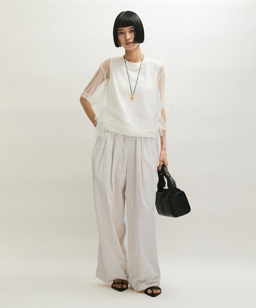 ADAM ET ROPE'(アダムエロペ)の「【定番人気】撥水ナイロンイージーパンツ(その他パンツ・レディース・ブラック/オフホワイト・36/38)」の21枚目の写真