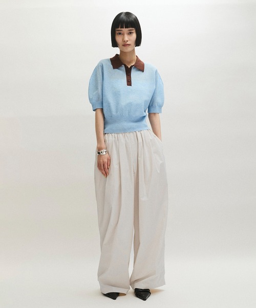 ADAM ET ROPE'(アダムエロペ)の「【定番人気】撥水ナイロンイージーパンツ(その他パンツ・レディース・ブラック/オフホワイト・36/38)」の22枚目の写真