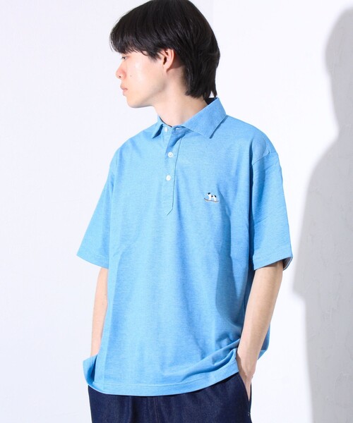 GLOSTER（グロスター）の「【GLOSTER/グロスター】フレンチブルドッグ刺繍 DADDYポロシャツ（ポロシャツ・メンズ・グレー/ブルー/ネイビー/ピンク・S/M/L/XL）」の6枚目の写真