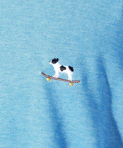 GLOSTER（グロスター）の「【GLOSTER/グロスター】フレンチブルドッグ刺繍 DADDYポロシャツ（ポロシャツ・メンズ・グレー/ブルー/ネイビー/ピンク・S/M/L/XL）」の13枚目の写真